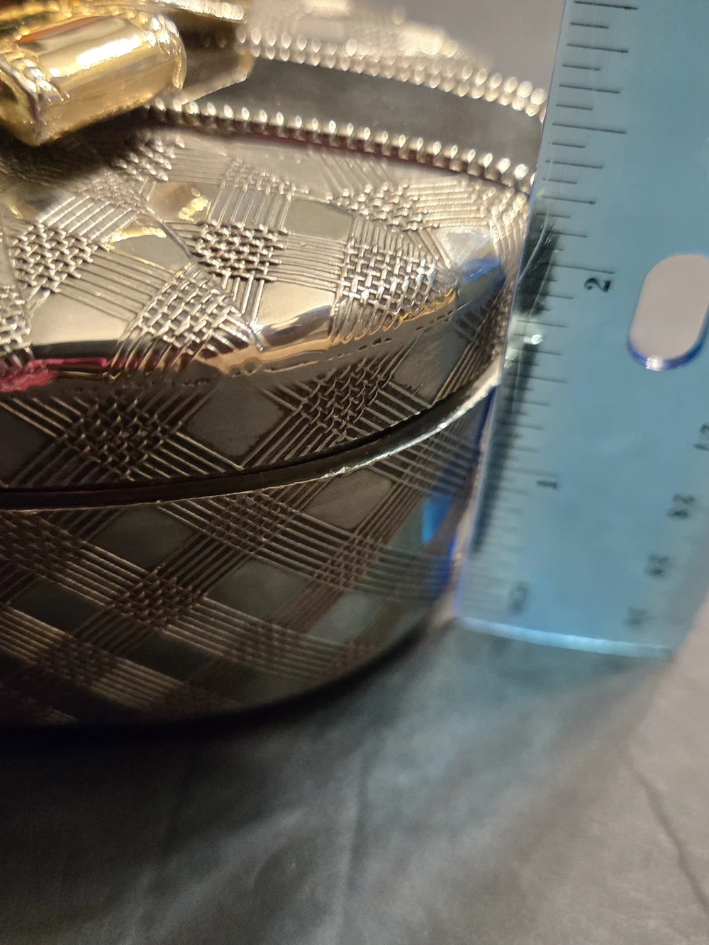 Vintage Silver Tone Trinket Box